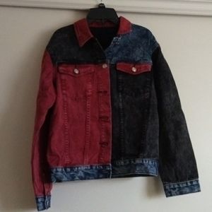 Red/Black/Blue Jean Jacket